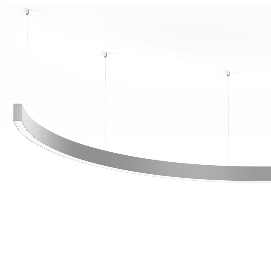 S Shape LED Linear Light Custom Made Curved Design for Indoor Lighting, Office & Shopping Mall