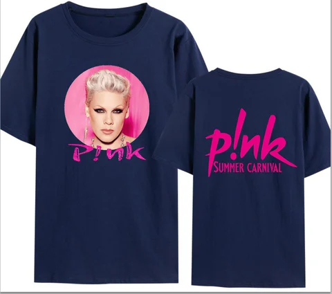Bomull 100% Rosa Singer Summer Carnival 2024 Tour T-shirt Fan Lovers T-shirt Musikturné T-shirt Trustfall Album Konsert Topp T-shirt 10 best sales p nk-skjorta - №7