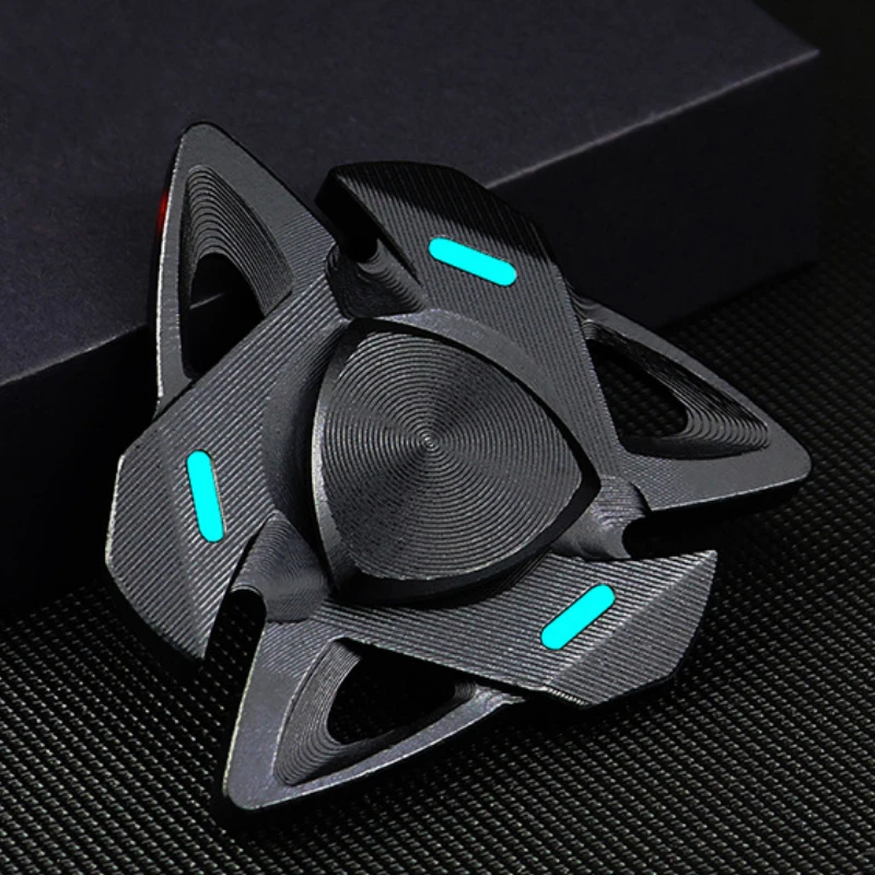 Luminous Shark Fidget Spinner Metal EDC zabawka antystresowa bączek żyroskop świecący uwaga i stężenie i lęk