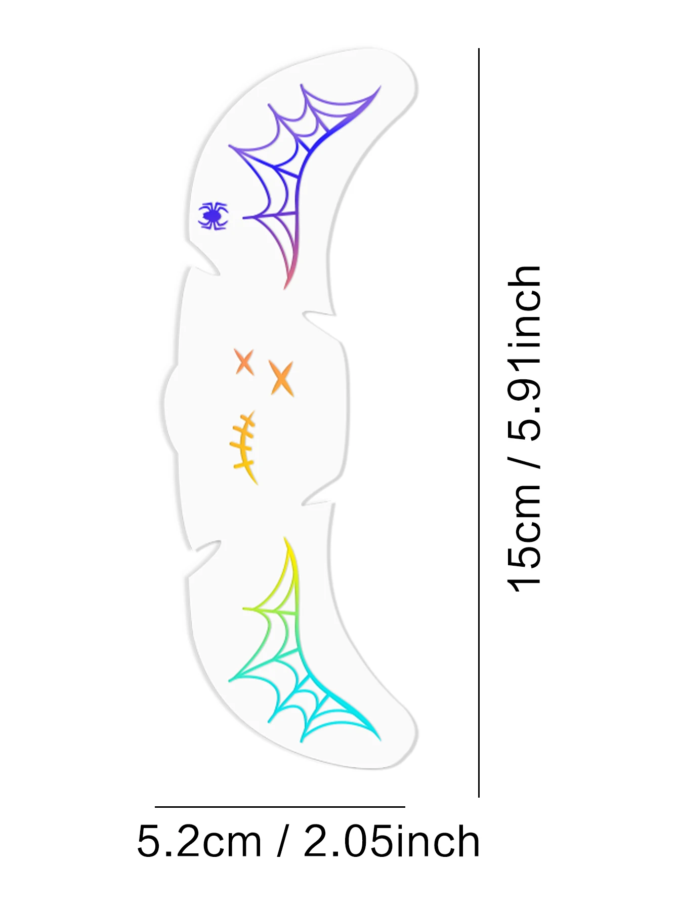 6 قطع من ملصقات وشم الوجه بالليزر للهالوين على شكل قرع الخفافيش العنكبوت المزيفة للنمش ملصقات وشم مؤقت لمهرجان حفلات الموسيقى