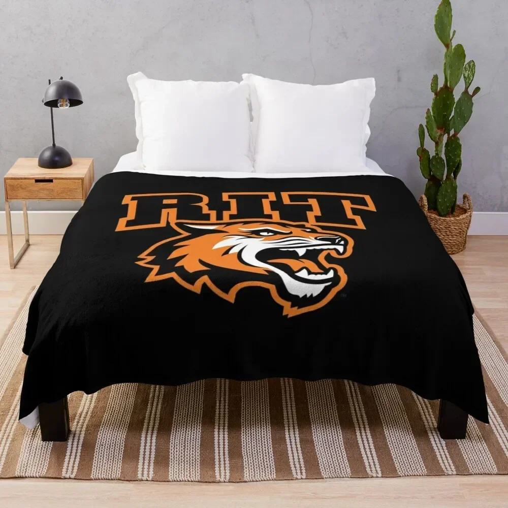 

RIT TIGERS Throw Blanket Designers Hair Summer Beddings Blankets