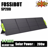 FOSSiBOT SP200 18V 200W Foldable Solar Panel with Magnetic Handle, 23.4% Efficiency, Adjustable Stand Power Station Waterproof