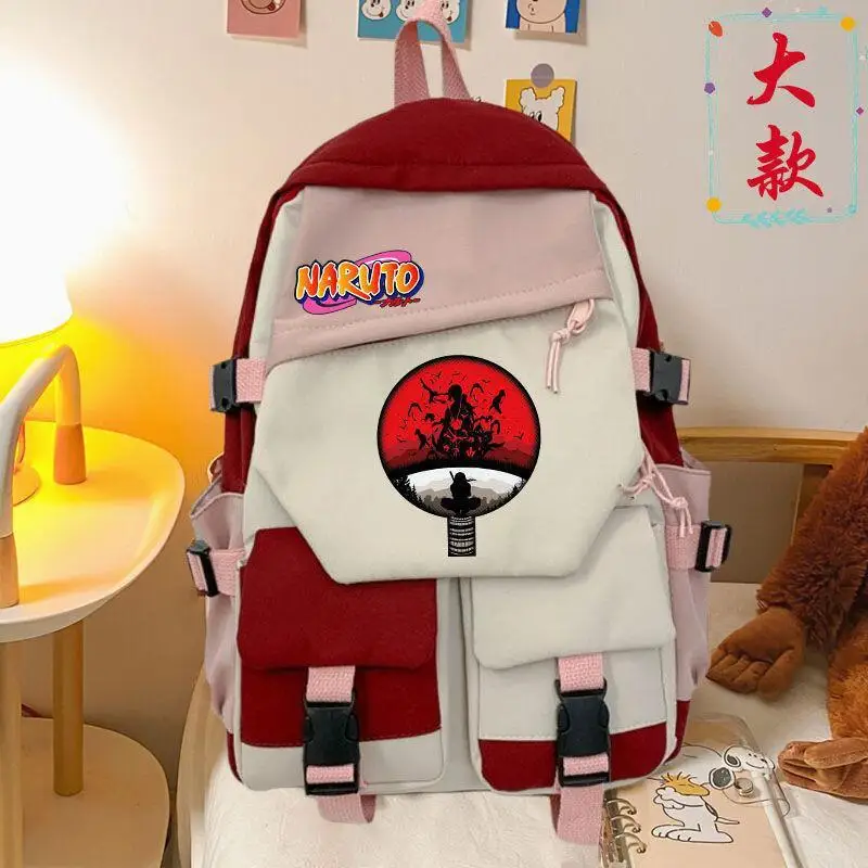 Naruto New Cartoon Student Schoolbag Waterproof Stain-Resistant Shoulder Pad Casual and Lightweight Large Capacity Backpack