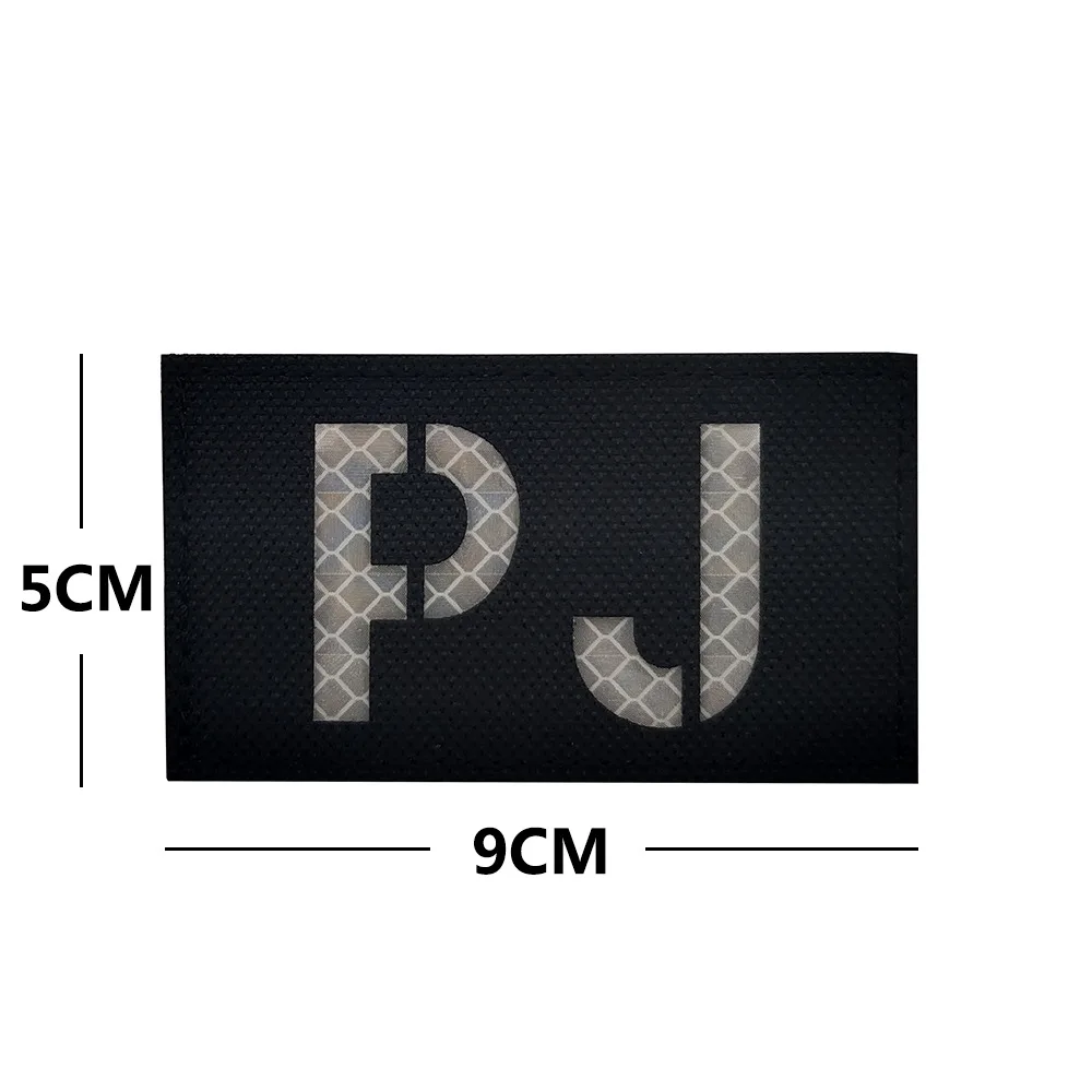 PJ Airborne Paratrooper Reflective IR Tactical Patch Parachutist Tactical Badge Hook & Loop Applique for jacket backpack