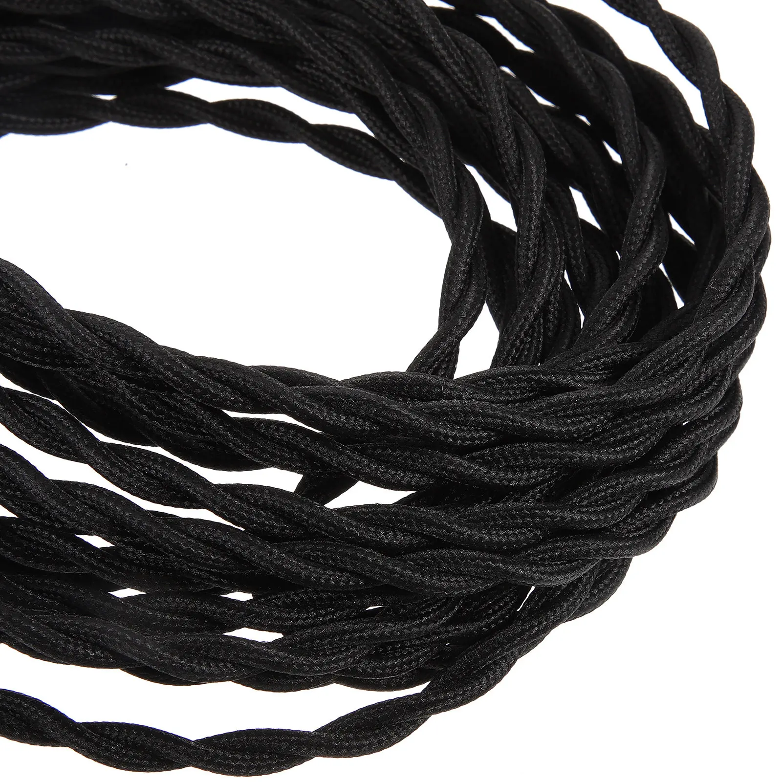 Twisted Lamp Cord Replacement 1 Roll Copper Conductor PVC Coated Vintage Industrial Electrical Wire for Lighting Kits