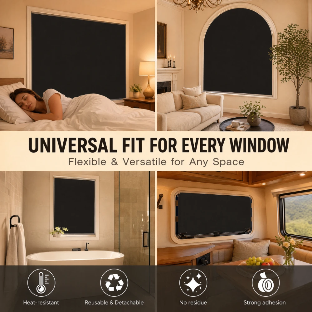 100% Blackout Curtain Darkest  - огляд і ціна Tinted Window Film