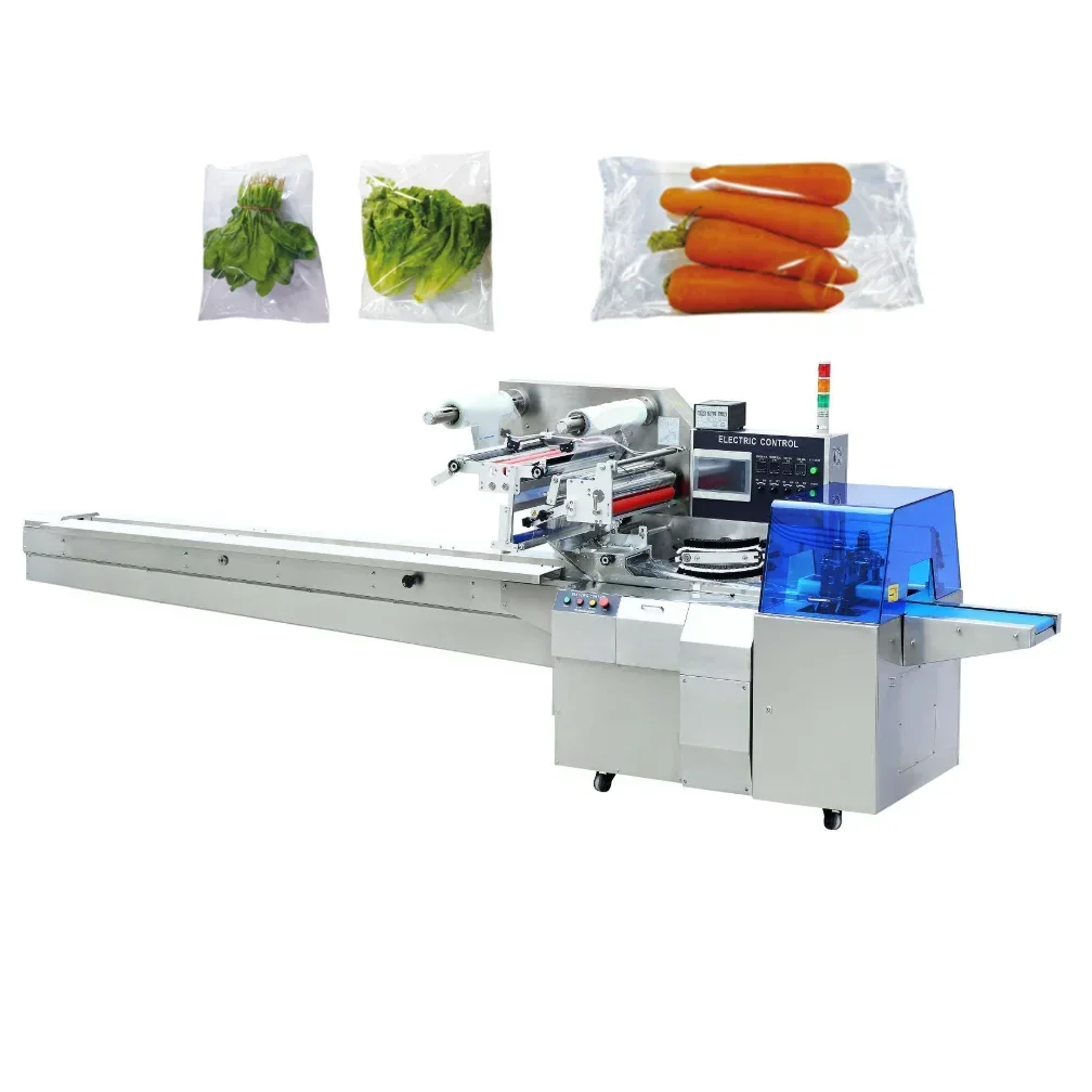 Fully automatic horizontal packaging machine fresh frozen vegetable fruit packing machine