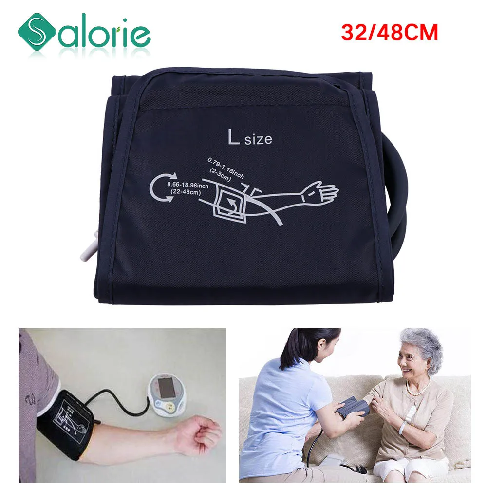 Large 32/48CM Blood Pressure Cuff Adult Arm Single-tube Cuff for Sphygmomanometer Gauge Nylon Oxford Patient Monitor Parts Cuff