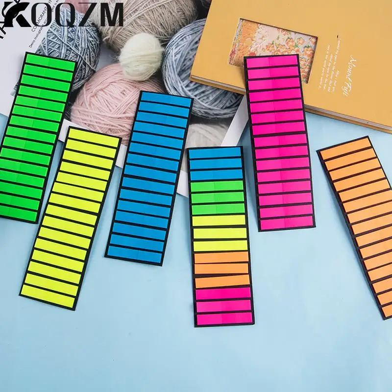 100/160/PCS Reading Aid Highlight Sticker Transparent Fluorescent Index Tabs Flags Sticky Note Stationery School Office Supplies