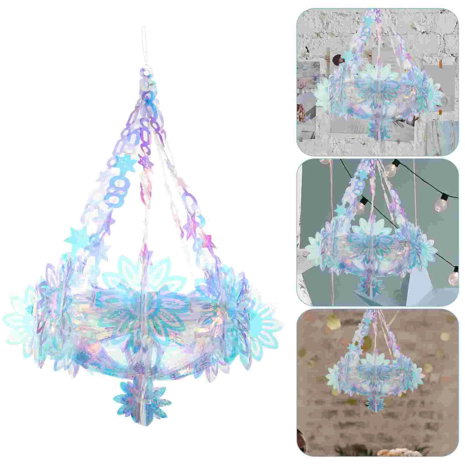 

Chandelier Unique Pendant Party Decor Wedding Ceiling Lamp Accessory Creative Hanging Neon Color Film Scene Restaurant