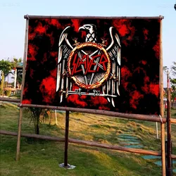 Slayer Heavy Metal Band Small Size Cheerleading Banner Hand Pulled Flag Outdoor Atmosphere Flags