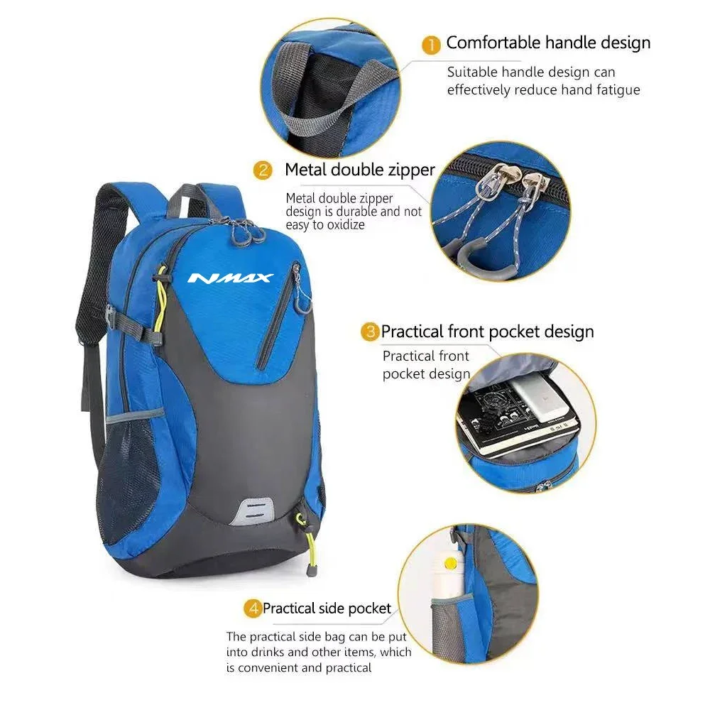 Mochila De Viaje de gran capacidad para hombre y mujer, bolsa de Montañismo para deportes al aire libre, accesorios para Yamaha NMAX 125, 155, 160, novedad