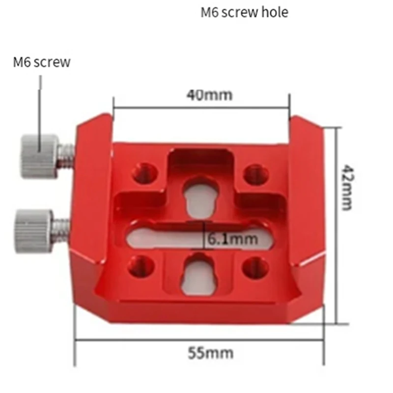 Guide Mirror Dovetail Plate Red Short Board For Cross Dovetail Slot Telescope Replacement Dovetail Mount Vixen(A)