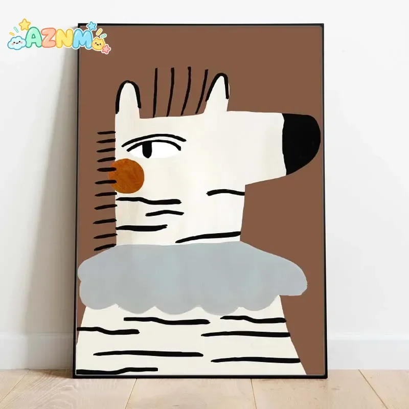 Funny Cute Animal Rabbit horse panda Posters Motivational Quotes Prints Canvas Printing Wall Art Picture for Room Home Decor