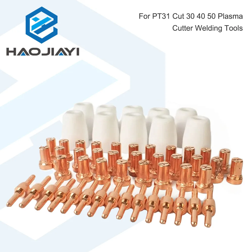 

85/65PCS PT-31 Kit - Plasma Torch Consumables Nozzles/Shield/Electrode/Shunt for LG40/PT31 CUT40/CUT50 HYC45D/PLC50D