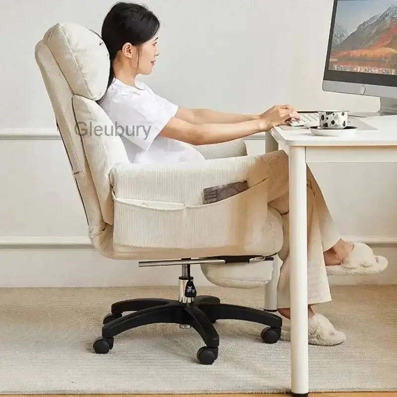 Silla de diseño para ordenador para niñas, elegante, cómoda, bonita, giratoria, para juegos, reclinable, Playseat, Sillas Para Escritorio, muebles
