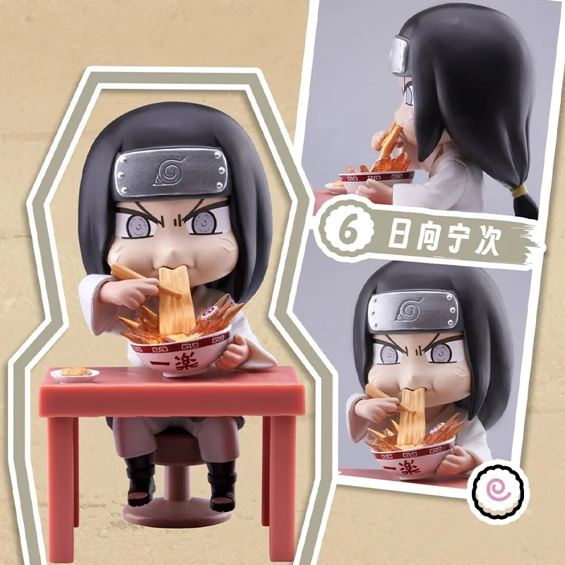 Naruto Ramen Series Blind Box Cartoon Uzumaki Naruto Mystery Box QVersion Desktop Ornament Anime Periferico Marchio congiunto ufficiale