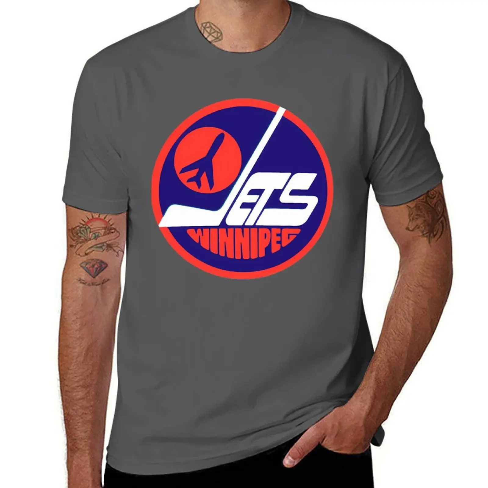 

Jets Winnipeg T-Shirt funny t shirts man men t shirt cotton 100% T-Shirt