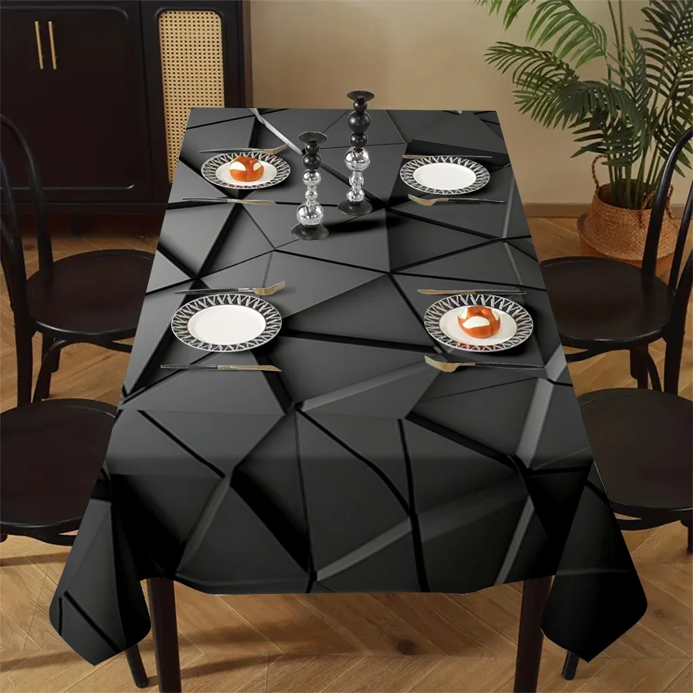 2D Printing 59X59 inches / 150X150 centimeters Geometric Pattern Tableclothzyc