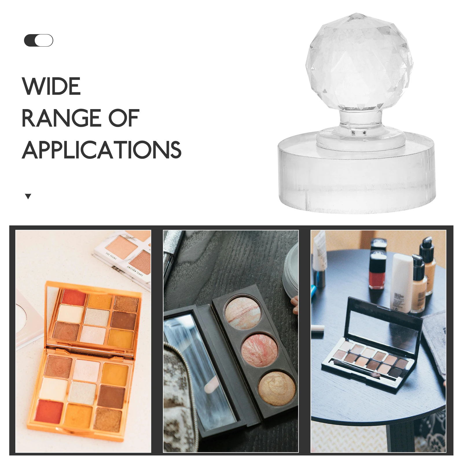 

Eyeshadow Pressing 27mm Round Acrylic Powder Restoring Stamper Stamper Compact Seal Mold Makeup Brush