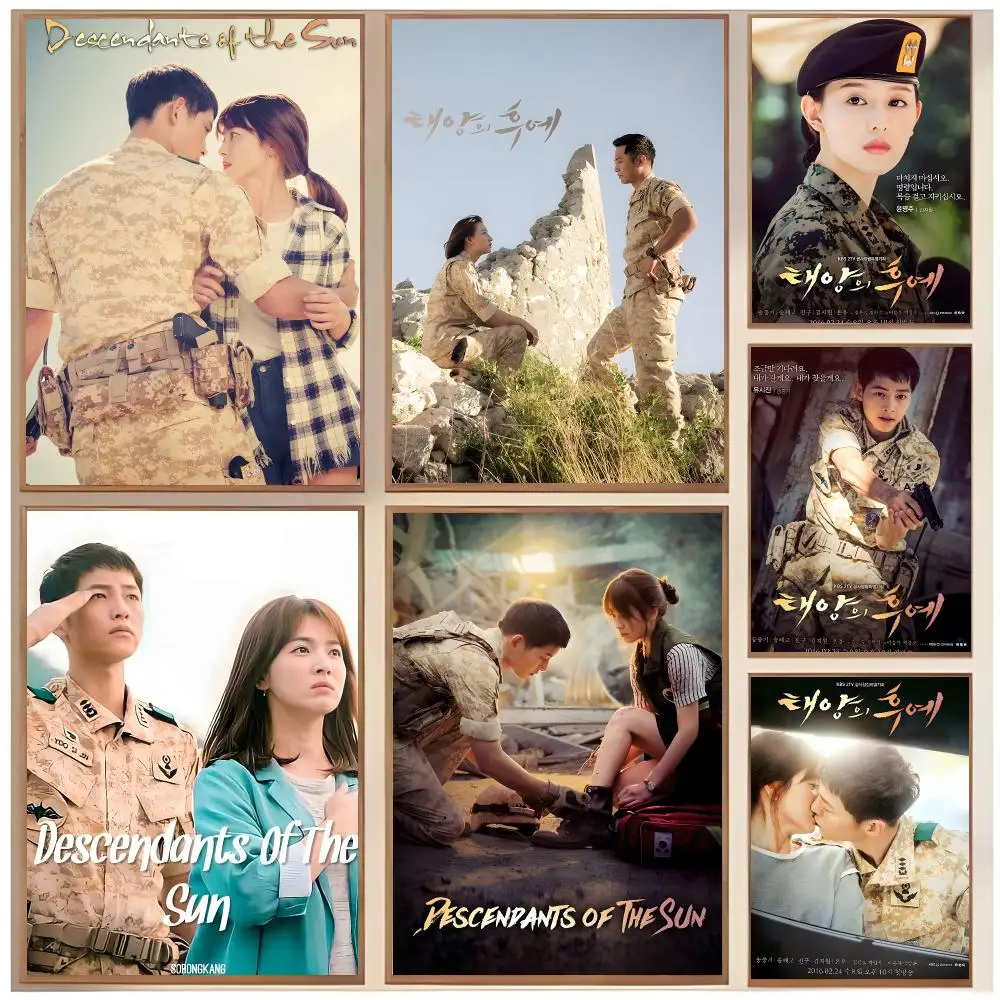 Romantic K-Drama D-descendants of the sun Poster  Classic Home Interior Design & Modern Wall Decor Art Collection
