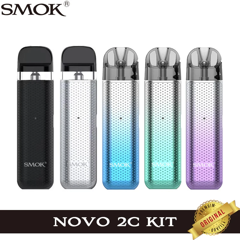 Oryginalny zestaw SMOK Novo 2C Vape 800mAh Bateria z pustym 2ml Novo 2X Meshed 0.8ohm MTL Pod Elektroniczny papierosowy parownik