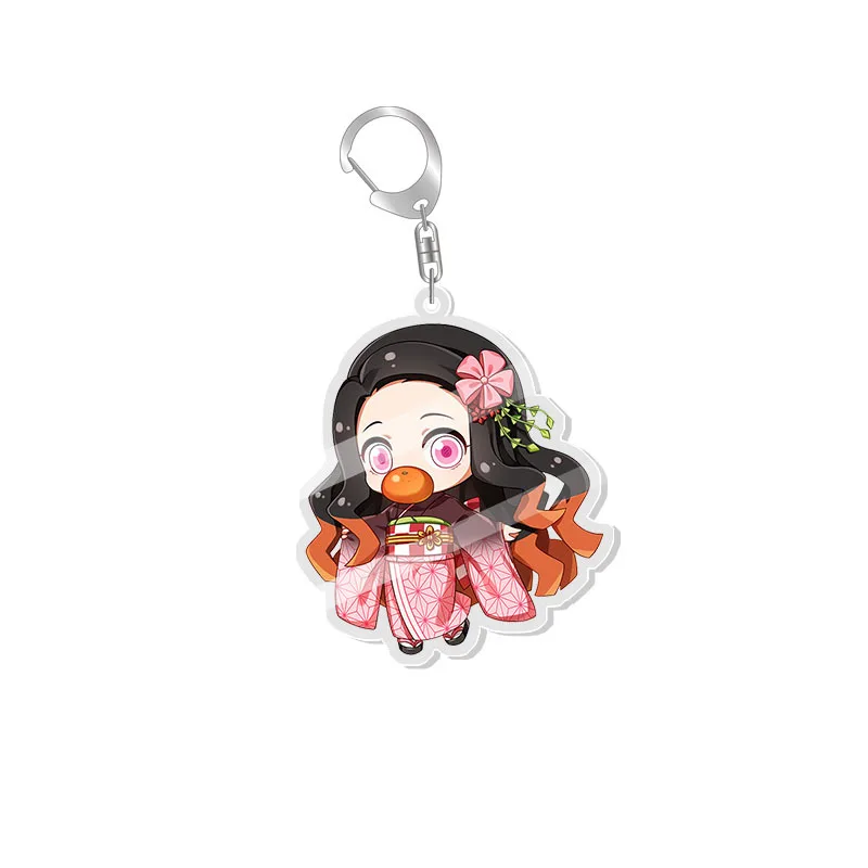 Porte-clés avec figurine d'anime Demon Slayer, Kamado, Nezuko, Tokitou, Muichirou, Hashibira, Inosuke, pendentif Kawaii, accessoire cadeau