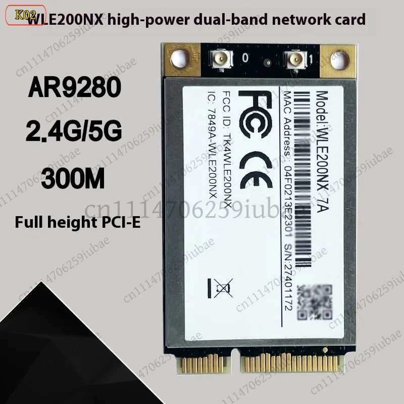 802.11bgn PCI Express Mini Card Wireless WIFI Module Dual Band 2.4GHz 5GHz 2x2 MIMO Network Adapter for Laptop Desktop PC