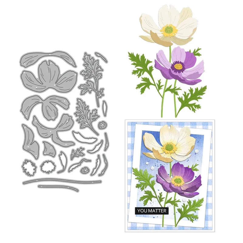 

Spring Season Flowers Cutting Dies DIY Scrapbooking Supplies Metal Dies Knife Mold For Cards Albums Crafts Decor