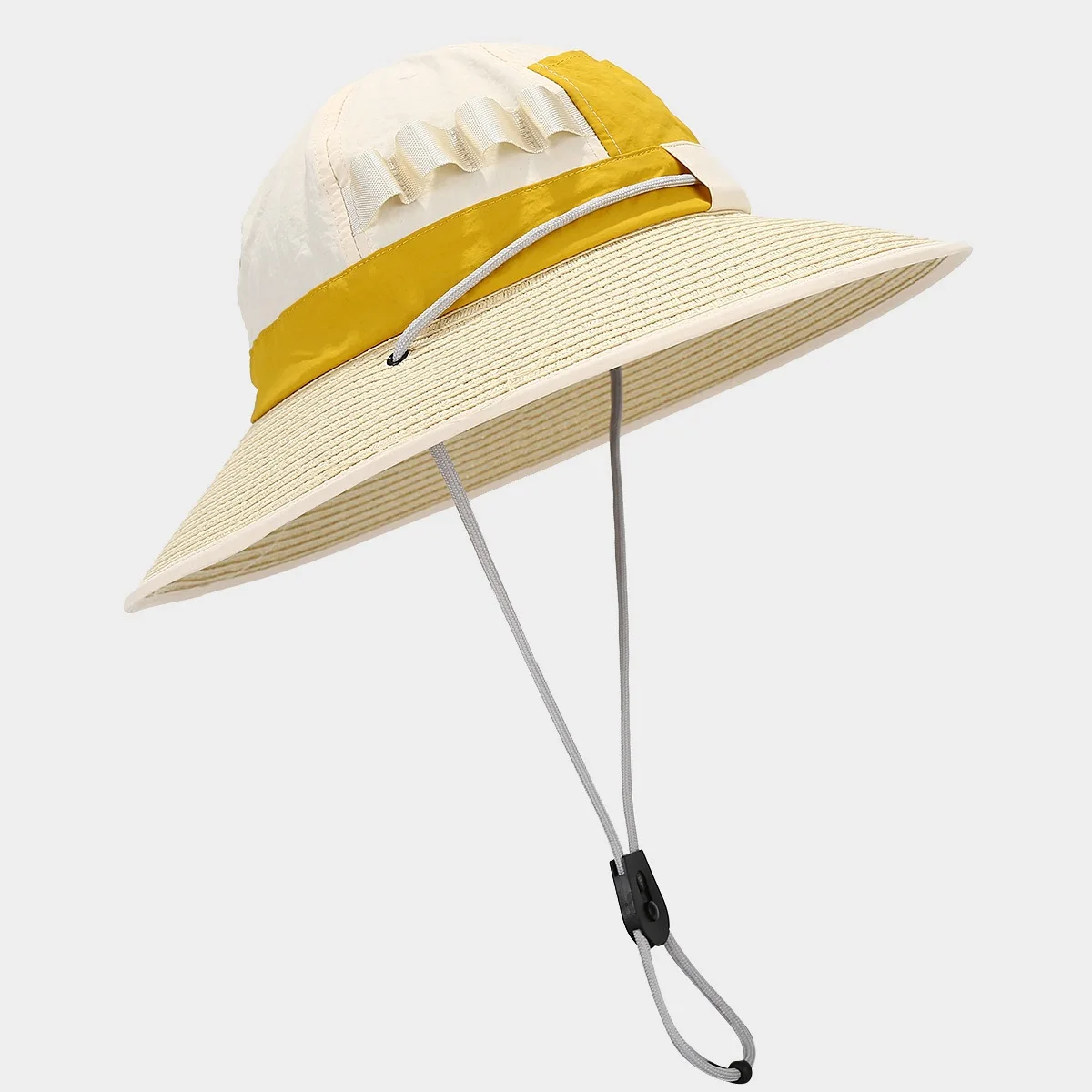 Sun hat Creative quick straw spliced large visor hat for men and women outdoor travel sports sunscreen