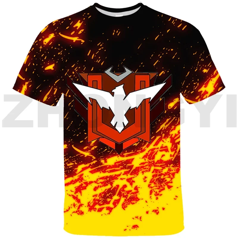 2024 Summer Hot Game Play Fire Arena 3D Printed Men\'s T-shirt Children\'s Top Large Size Loose Comfortable Breathable Top