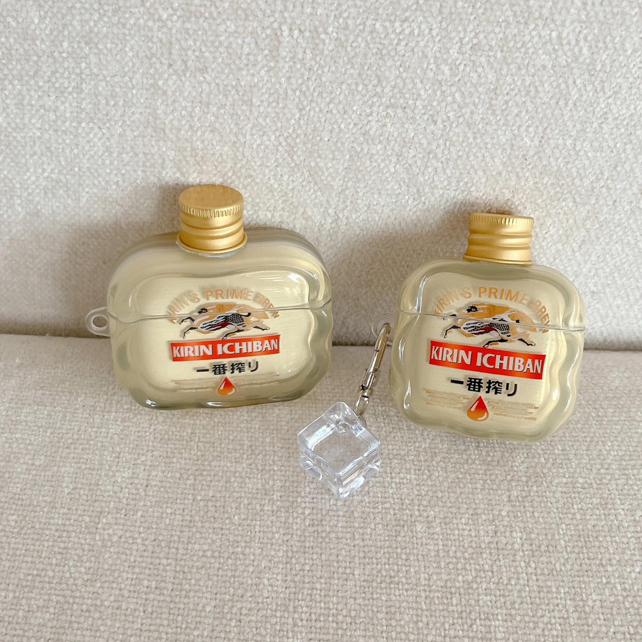 Creative 3D Chocolate Biscuits Beer Bottle Earphone Case for AirPods Pro 3 Pro2 4 3 2 1 Earbuds Protective Cover with Pendant