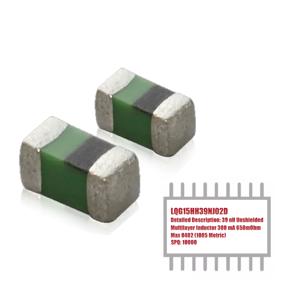 

MY GROUP 10000PCS LQG15HH39NJ02D Surface Mount Fixed 39NH 300MA 650MOHM 0402 (1005 Metric) Inductors in Stock