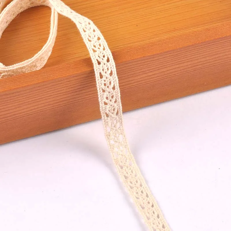 5yard Beige Handmade Lace Trim Patchwork Ribbon DIY Garment Sewing headwear Accessories 1-4cm cp3277