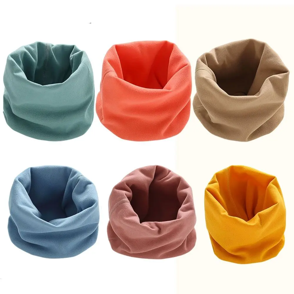 Warm Neck Cover Bib Thermal Neck Warmer Windproof Thickening Snood Cowl Tube Warm Cotton Baby Kids Winter Scarves Autumn Winter