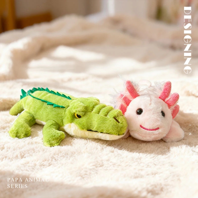 25cm Pluszowa Zabawka Salamandra Aligator Hipopotam Nosorożec Urocze Wypchane Maskotki Kreskówkowe Poduszki Kawaii Prezent Urodzinowy Świąteczny dla Dzieci
