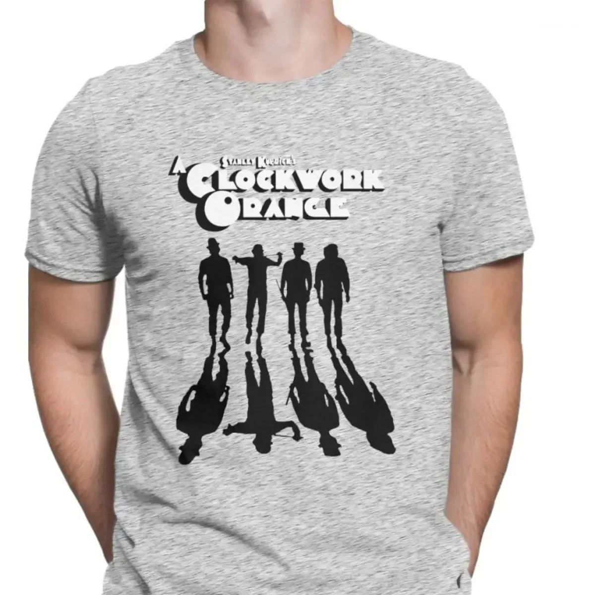 A Clockwork Orange Shadows Tshirts Men Walk Mechanics Kubrick Darkness Fun Cotton Tee Tops T Shirt Streetwear