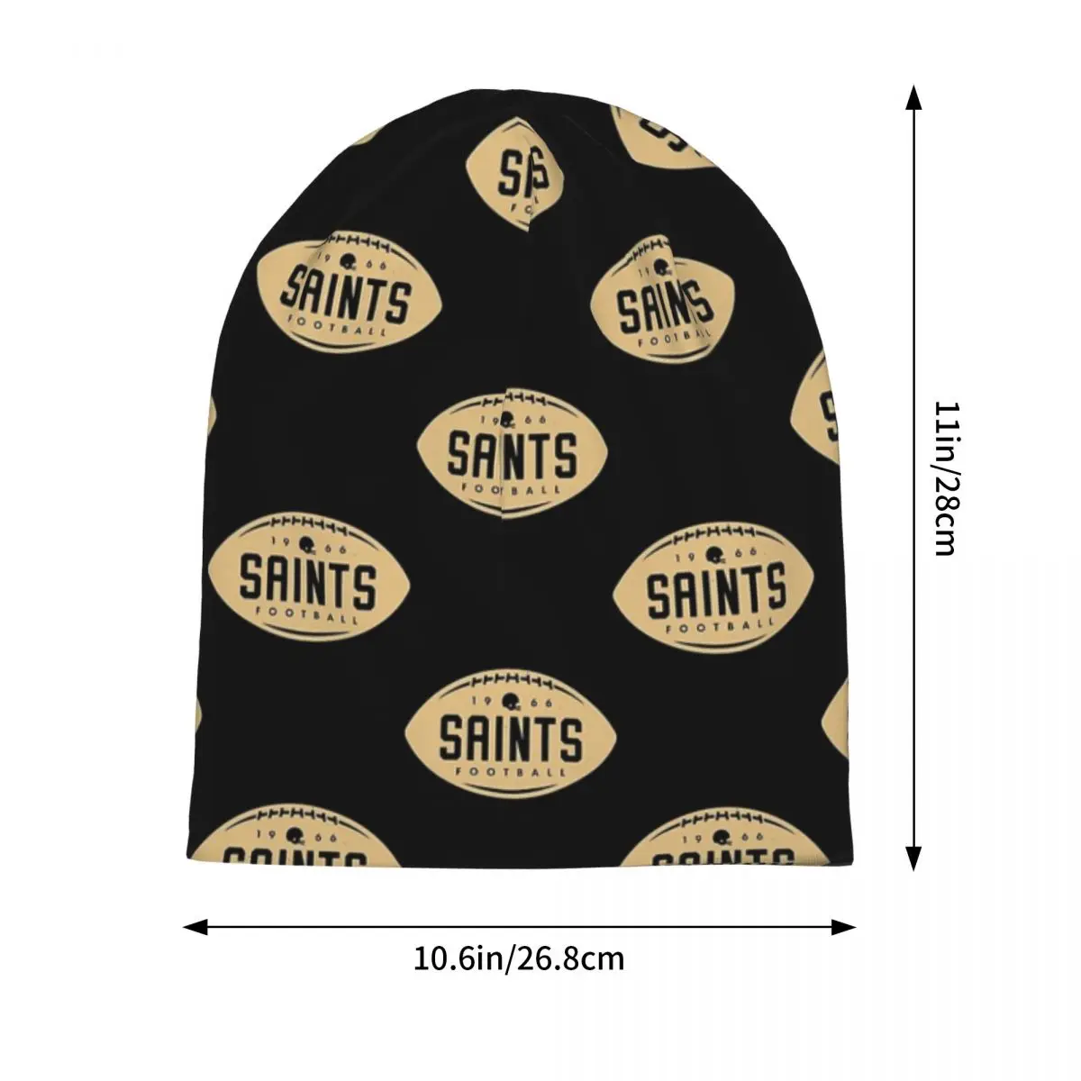 Football Shape New Orleans Saints Skullies Beanies Hats Warm Autumn Winter Outdoor Cap Knitted Bonnet Caps for Men Women Adult
