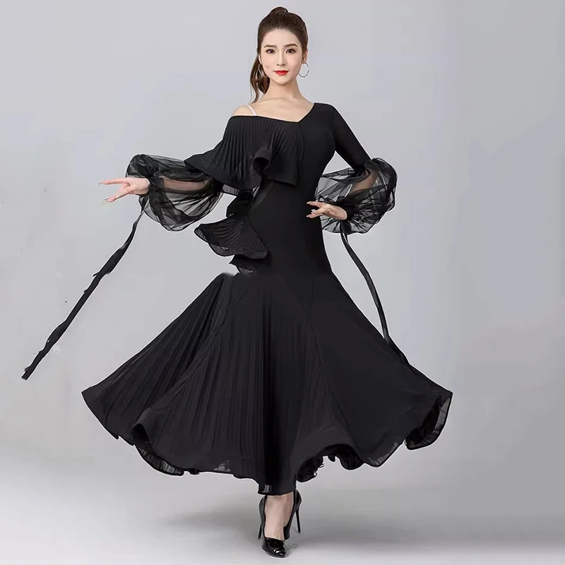 2024 New Elegant Women\'s Ballroom Dance Dresses National Standard Waltz Competition Clothes High-end Modern Performance Costumes