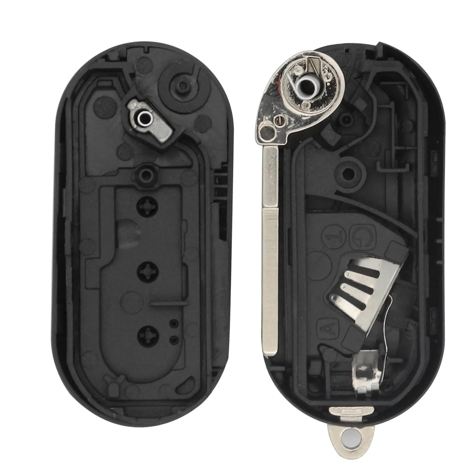 jingyuqin 2/3BTN Remote Car key Shell Case For Fiat 500 Panda Punto Bravo Ducato Peugeot Boxer Citroen Jumper Auto Uncut Blade