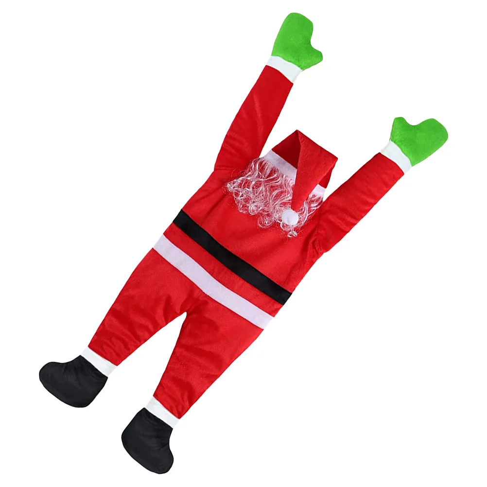 

Climbing Santa Claus Decoration Christmas Hanging Ornament for Tree Wall Chimney Wear Resistant Santa Decor