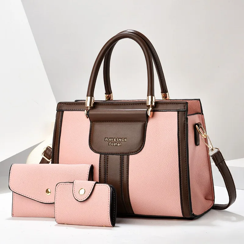

Women's Handbag Fashion Three Piece Set Wallet Card Bag Shoulder Bag Large Capacity Luxury Womens Crossbody Shoulder Bag women