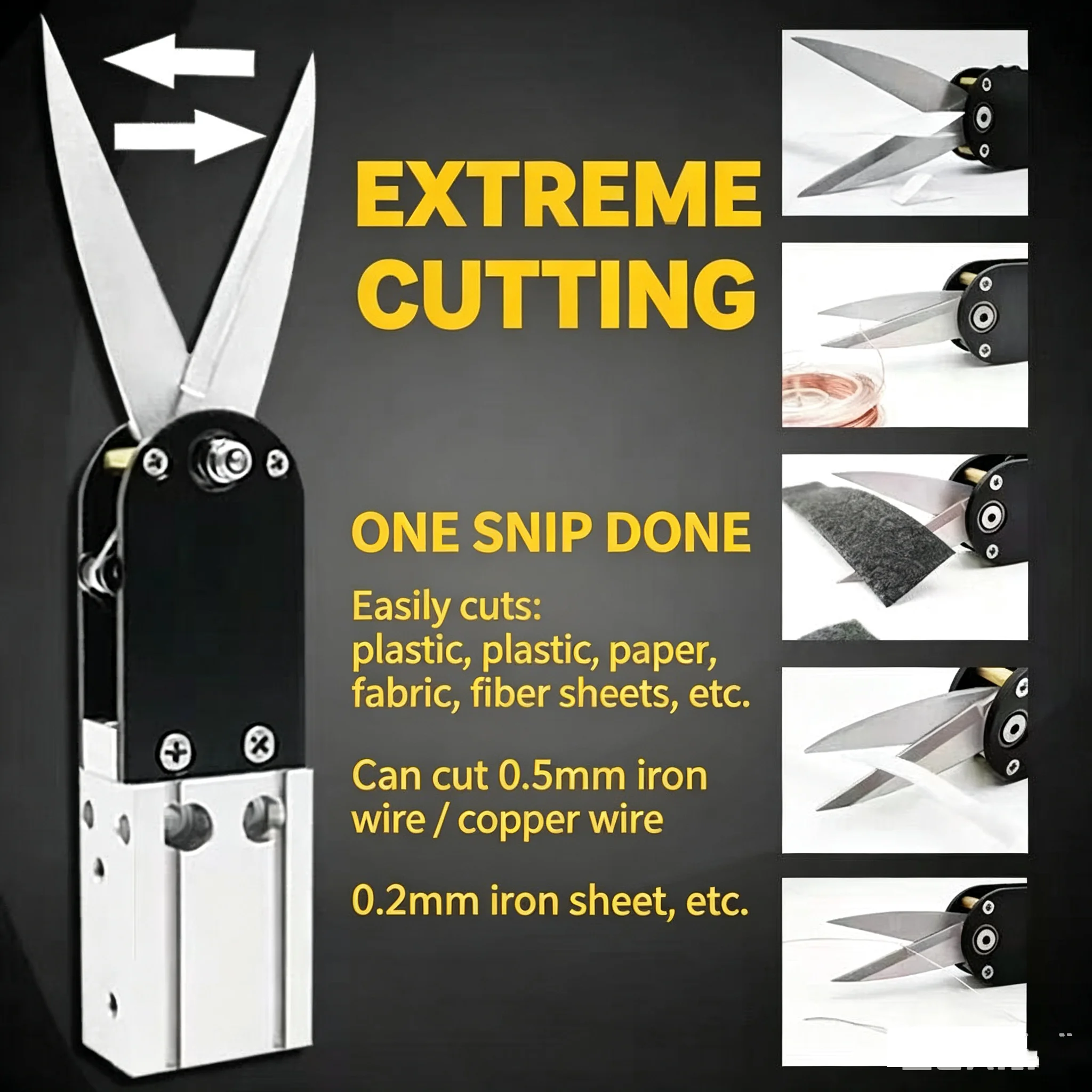 Shears for Fabrics Ear Mask Elastic Rope Plastic Metal Sheet Use Pneumatic Air Nipper Cutter Industrial Scissors