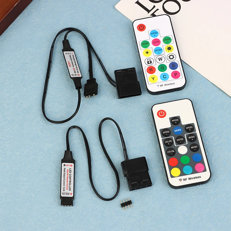 

SATA Molex RGB Controller 5V 3Pin 12V 4Pin For Computer Cpu Case Cool Fan For WS2812B SK6812 RGB LED Light Strips