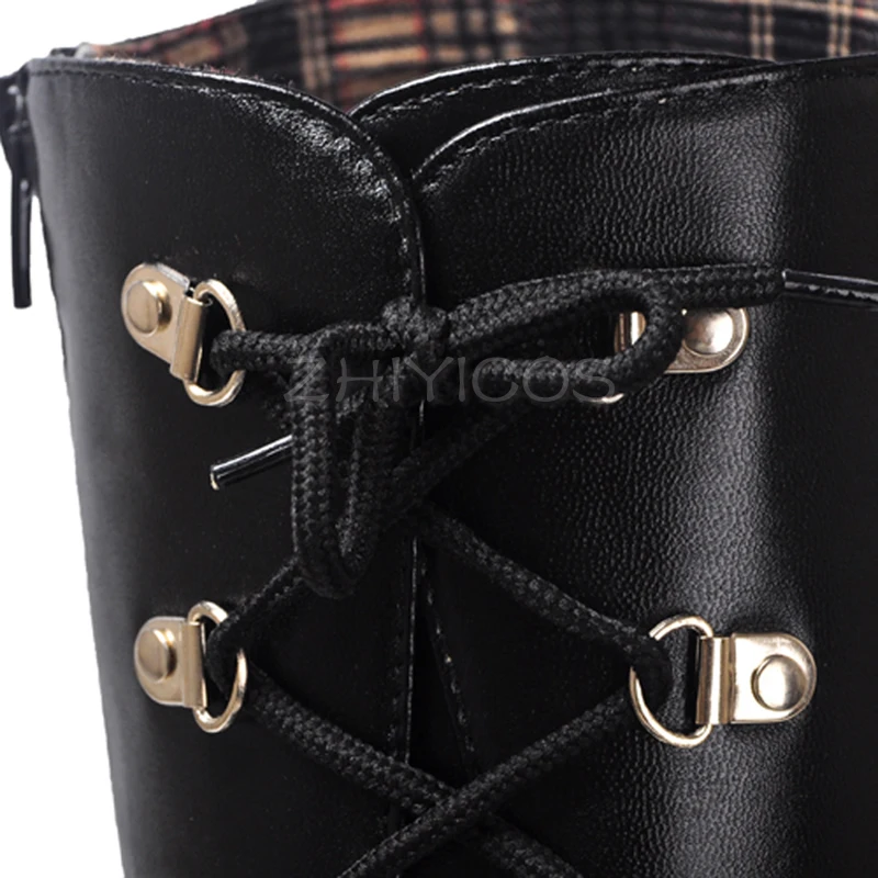 애니메이션 데이트 A 라이브 토키사키 쿠루미 코스프레 신발, 로리타 신발, 여자 할로윈 코스프레 부츠, 하이힐, 블랙 PU 가죽