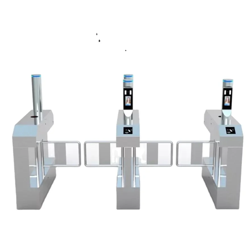 gate for supermarkets Luxury entrance high-speed revolving door guardrail high security face recognition access control system