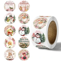 100-500Pcs Christmas Stickers Xmas Labels Stickers Decor Merry Christmas Decorations For Home 2024 Navidad Kerst New Year Gift