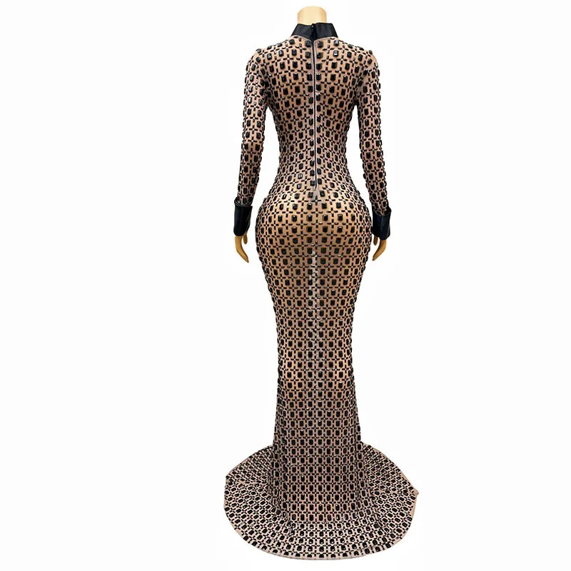 Banquet Trailing Slim Fit Singer Performance Dress Model Catwalk Banquet Party Vestidos De Mujer Elegantes Para Fiesta Robe Fête