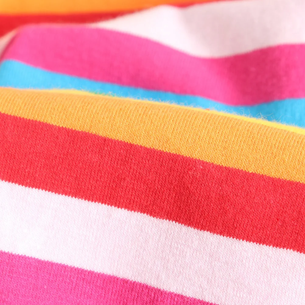 

Rainbow Cotton Leggings Kids Girls Spring Autumn Stylish Comfortable Tight Pants Rainbow Pattern Unique Design Fit 110cm Height