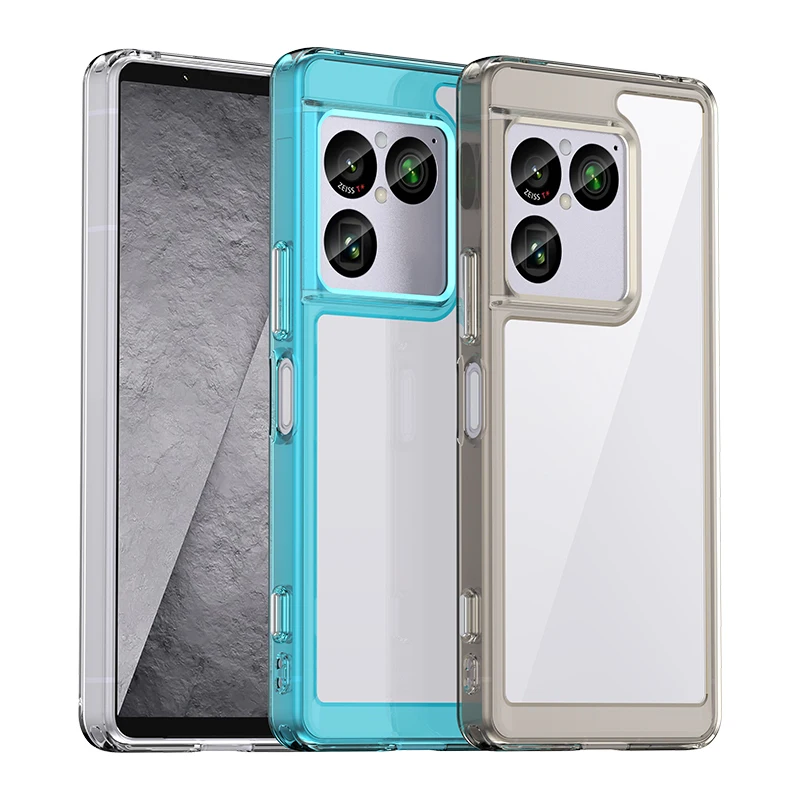 Funda para Sony Xperia 1 VIII, Carcasa Protectora Transparente Antigolpes de PC + TPU Silicona para Sony Xperia 1 VIII